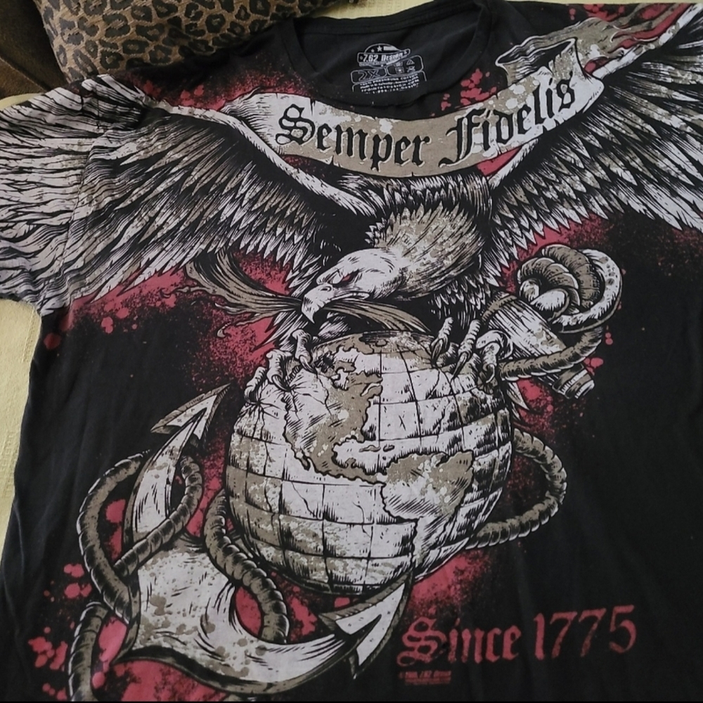 Semper Fidelis Men's Xxl Shirt Black